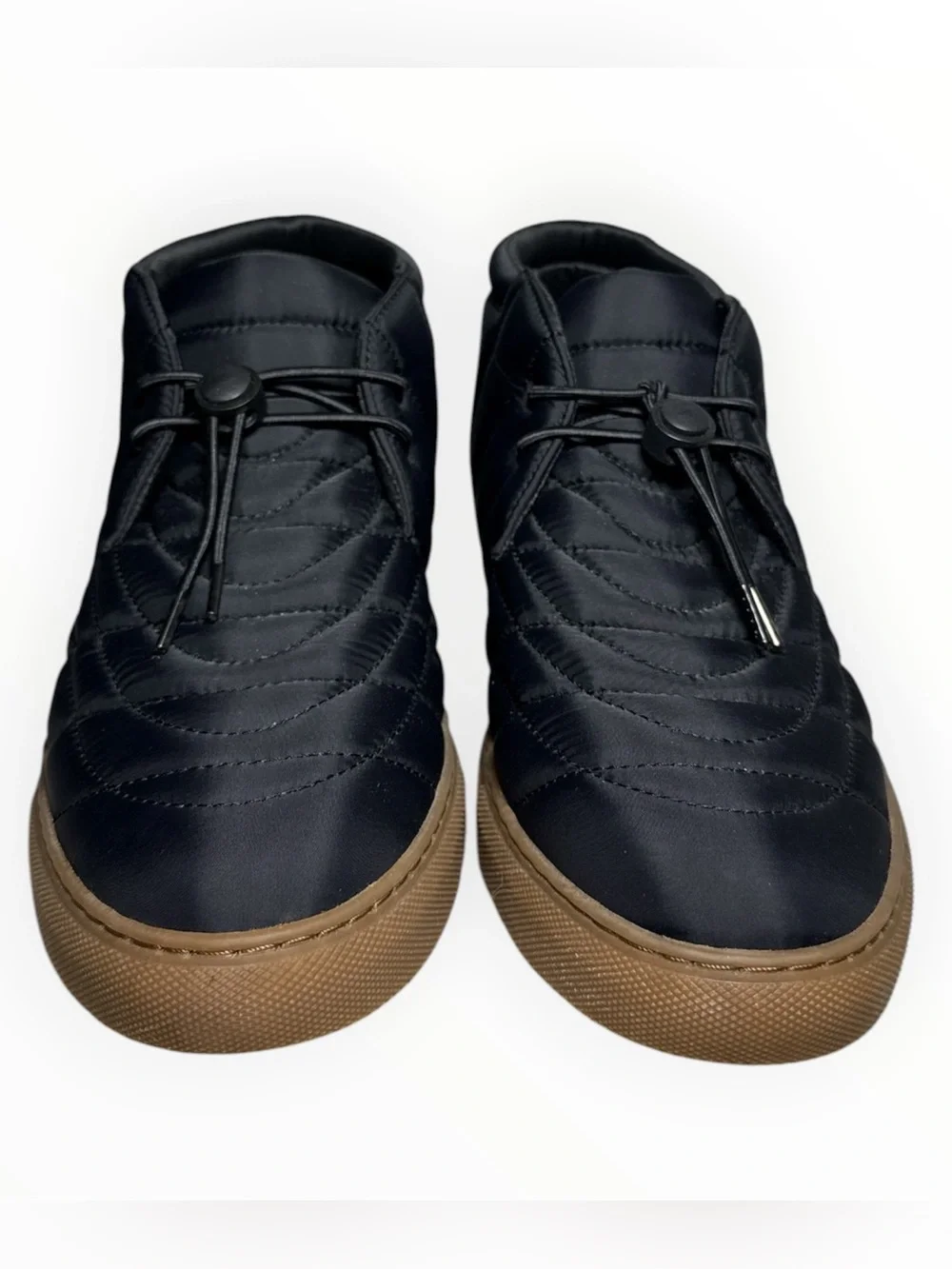 Alfani Tucker Men’s Quilted Chukka Boots Black Gum Sole Memory Foam 11.5M